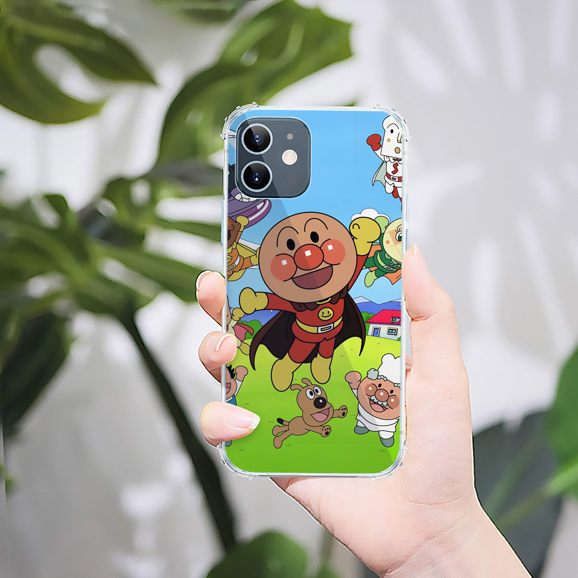 （画像用） アンパンマン Anpanman 【iPhone 12シリーズ対応】透明スマホケース（クリアソフトケース）
